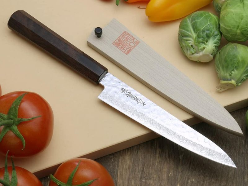 Yoshihiro Damascus Petty Japanese Utility Knife
